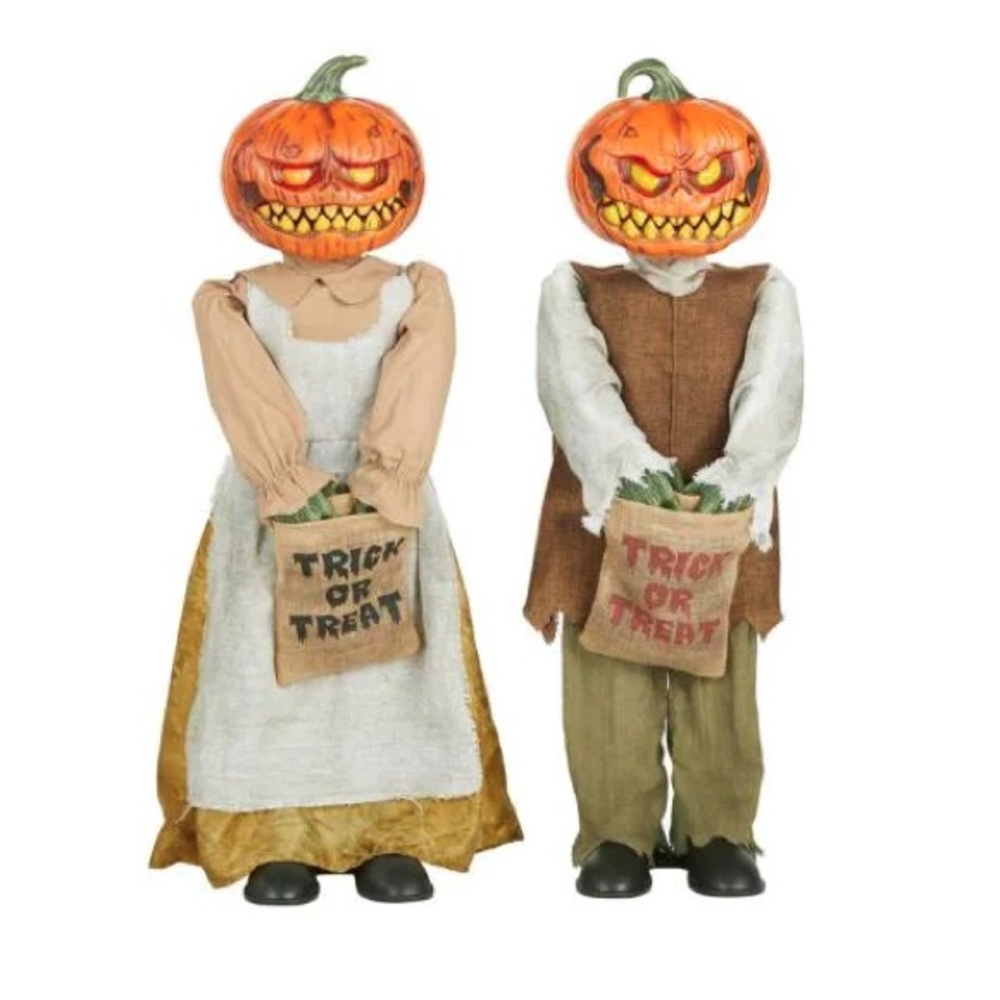 Pumpkin Head Kids Costume Set